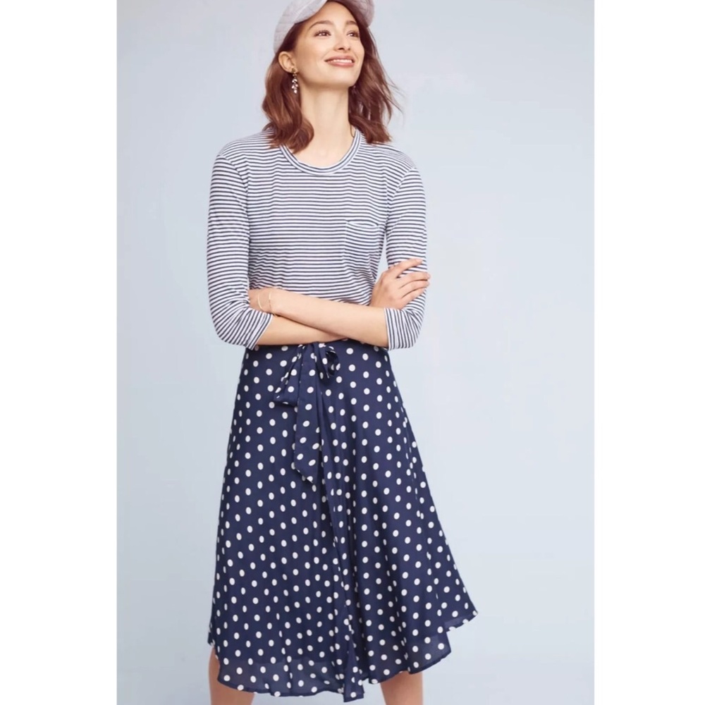 Anthropologie Tandy Polka Dot Midi Skirt - Picture 2 of 4